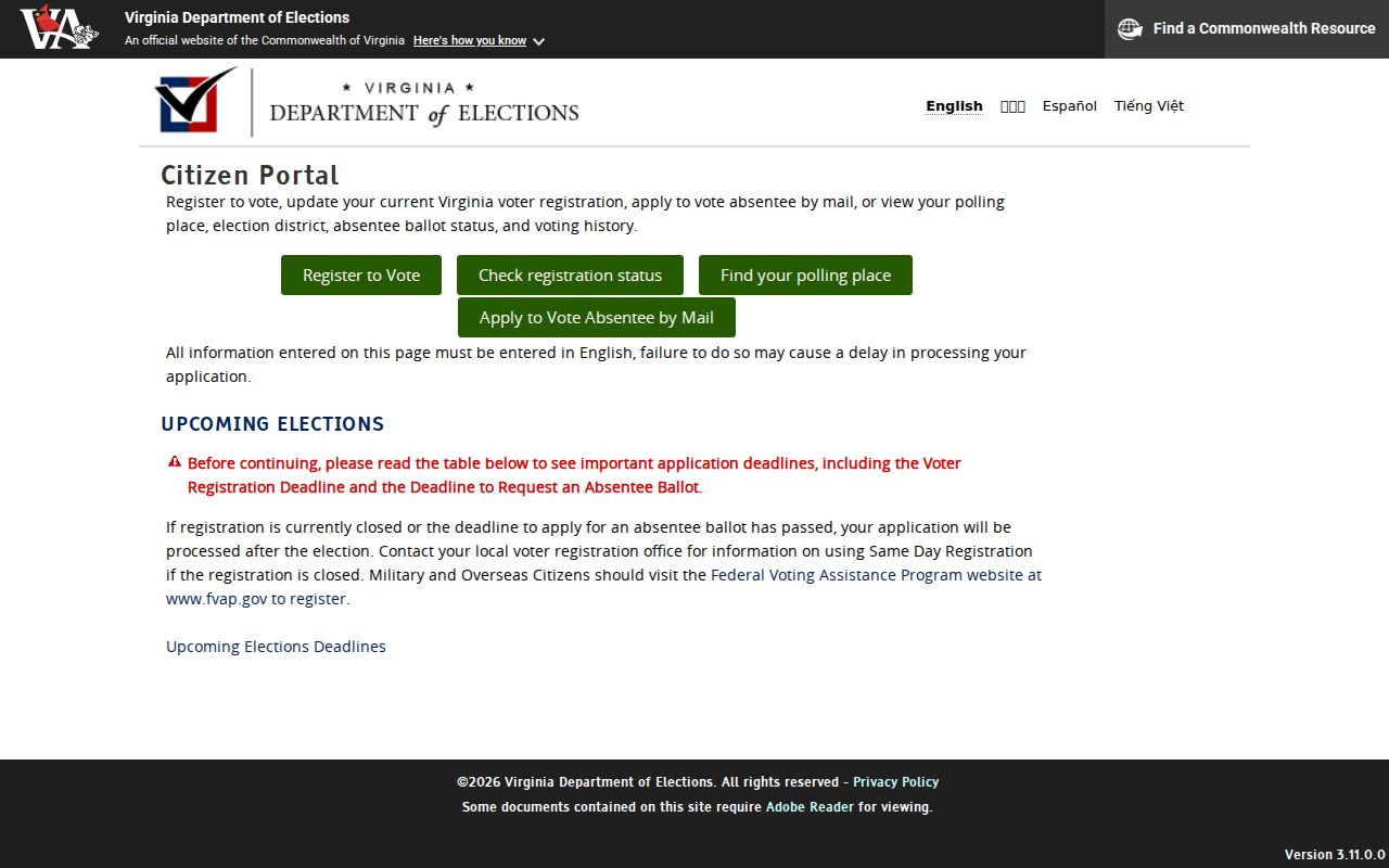 Dale City residents directory Virginia voter information portal