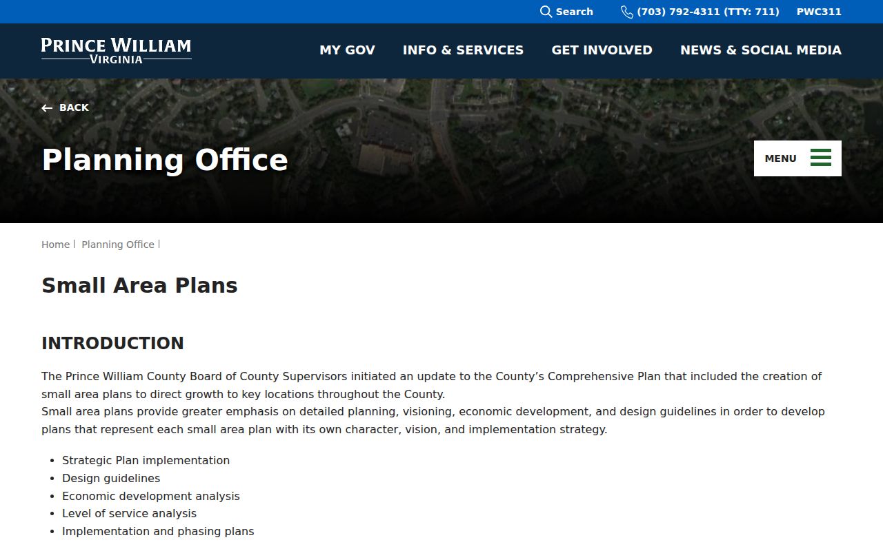 Dale City neighbors Small Area Plan and StoryMap page