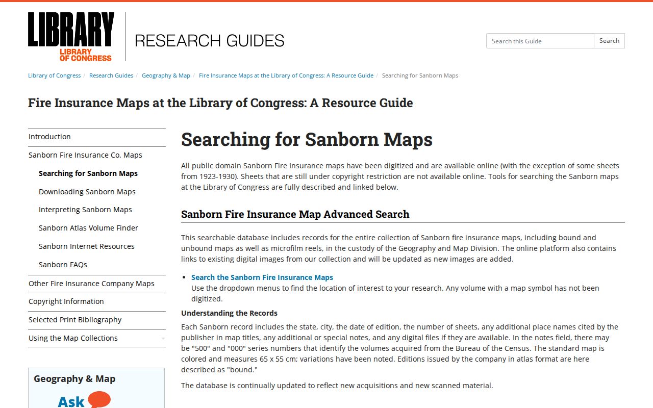 Dale City previous residents Sanborn map research guidance